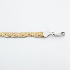 Позолочений срібний браслет ланцюжок на руку 873А 2/19 19 см