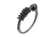Серебряное кольцо покрытое черным родием (с фианитами) СК11015, уточнюйте
