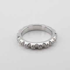 Серебряное кольцо Шипы с фианитами k111613, уточнюйте