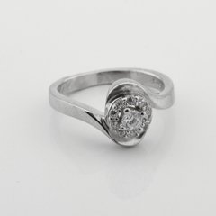 Серебряное кольцо с фианитами K111638, уточнюйте