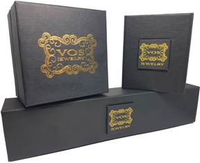 Фірмова подарункова упаковка для ювелірних прикрас VOS Jewelry