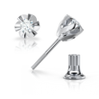Золоті сережки цвяшки з діамантами "Lagniappe", 2.00, 2Кр57-0,24-3/5, Білий