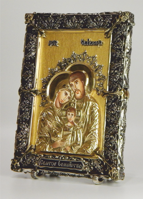 Фото Икона настенная Святое Семейство с сусальным золотом