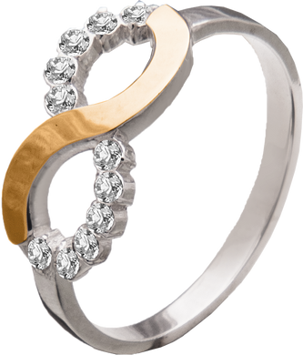 Серебряное женское кольцо "Infinity", уточнюйте, Белый