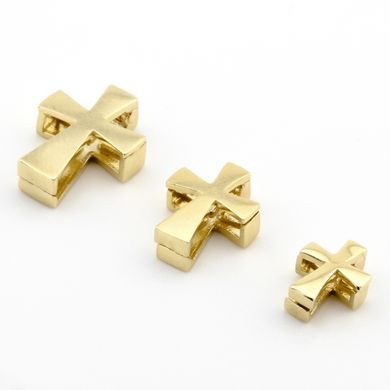 Открывающийся крестик в желтом золоте (средний) P13545-3