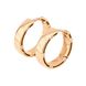 Золоті сережки-кольца з фіанітами (діаметр 1,8 см)