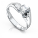 Золота каблучка з діамантом "Epiphany", уточнюйте, 1Кр57-0,23-1/2, Білий