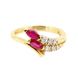Фото Золотое кольцо с рубинами и бриллиантами RO09039