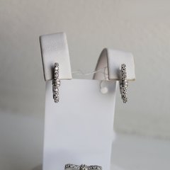 Срібні сережки "Crystal Bow", Білий, Білий