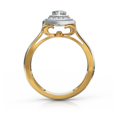 Золотое кольцо с бриллиантами "Camille", уточнюйте, 16Кр57-0.09-4/4; 1Кр57-0.34-4/4, Белый