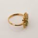 Золотое кольцо с хризолитами и фианитами 11600chr, 18,5 размер, уточнюйте