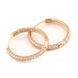 Золотые серьги-кольца с фианитами (Диаметр 2 см) C12985