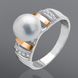 Серебряное женское кольцо "Pearl", уточнюйте, Белый