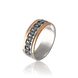Серебряный набор серьги и кольцо "Flora"