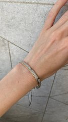 Жіночий срібний браслет "Natali", 14см+6см, Білий, 9.79