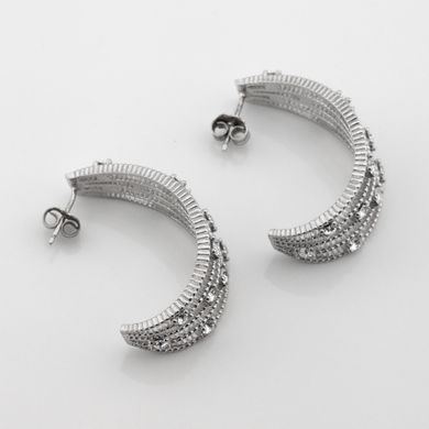 Фото Срібні сережки з фіанітами