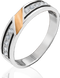 Серебряный набор серьги и кольцо "Parallel"