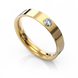 Золотое обручальное кольцо с бриллиантом "Carrie", уточнюйте, 1Кр57-0.04-4/4, Белый