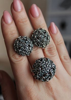 Фото Серебряное кольцо "Bouquet"