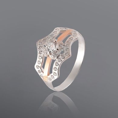 Серебряное женское кольцо "Dhekelia", уточнюйте, Белый