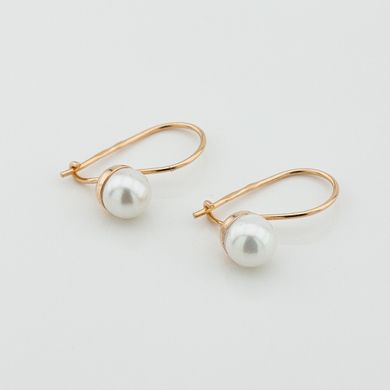 Фото Золоті сережки з перлами