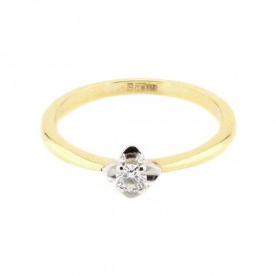 Золотое кольцо с бриллиантом RO02558, уточнюйте