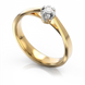 Золотое кольцо с бриллиантом "Dorothy", уточнюйте, 1Кр57-0.06-4/4, Белый