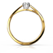 Золотое кольцо с бриллиантом "Dorothy", уточнюйте, 1Кр57-0.06-4/4, Белый