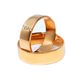Фото Позолоченное обручальное кольцо с фианитами 5601