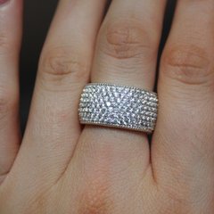 Серебряное кольцо "Leona Diamond", Белый, 15, Белый