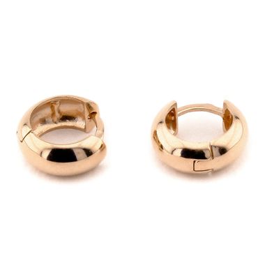 Золотые серьги-кольца (Диаметр 1 см) C12988