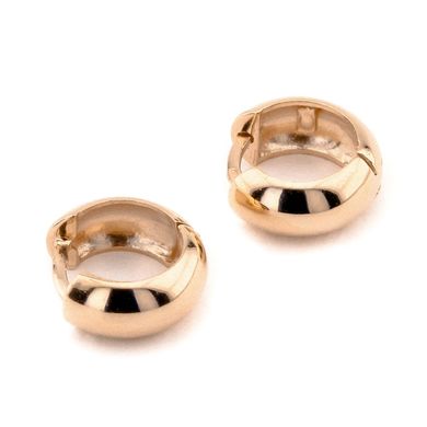Золотые серьги-кольца (Диаметр 1 см) C12988
