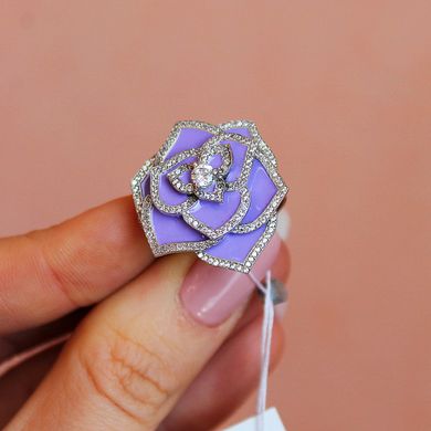 Фото Срібний перстень "Purple B"
