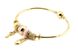Золотой браслет с шармами (жесткий) КВ15020