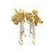 Золотые серьги с желтым сапфиром и бриллиантами 12081б