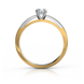 Золота каблучка з діамантами "Laura", уточнюйте, 10Кр57-0.06-4/4; 1Кр57-0.34-4/4, Білий