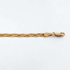 Позолоченный серебряный браслет цепочка на руку 819А 2/17 17 см ±2