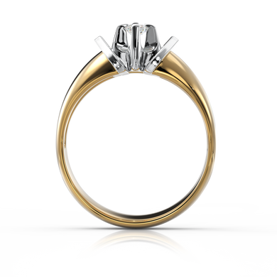Золотое кольцо с бриллиантом "Wonderful", уточнюйте, 1Кр57-0.08-4/4, Белый