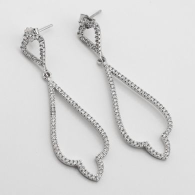 Серебряные серьги с фианитами c121532