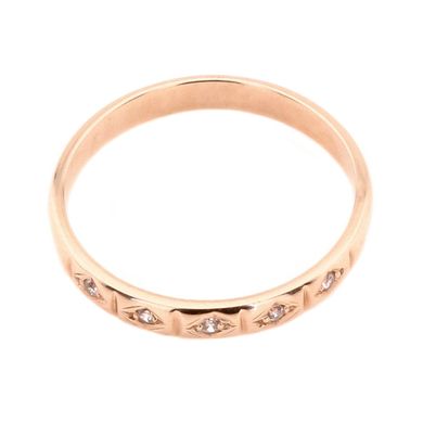Золотое обручальное кольцо с фианитами (3 мм), уточнюйте