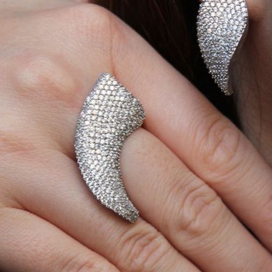 Серебряное кольцо "Verden Diamond", Белый, 15, Белый