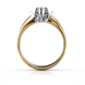 Золота каблучка з діамантом "Wonderful", уточнюйте, 1Кр57-0.08-4/4, Білий