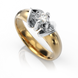 Золота каблучка з діамантом "Wonderful", уточнюйте, 1Кр57-0.08-4/4, Білий
