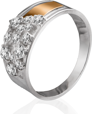 Серебряное женское кольцо "Sensation", уточнюйте, Белый