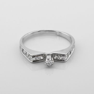 Серебряное кольцо с фианитами 11430-4, уточнюйте