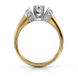 Золотое кольцо с бриллиантами "Alice", уточнюйте, 4Кр57-0,03-3/2; 6Кр57-0,08-3/2; 1Кр57-0,28-2/3, Белый