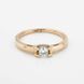 Золотое кольцо с бриллиантом RO11513, уточнюйте, Діамант: 1 круг, чистота 4,цвет 3, 0,17 карат