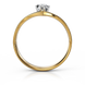 Золотое кольцо с бриллиантом "Renaissance", уточнюйте, 1Кр57-0.11-4/4, Белый
