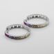 Фото Серебряные серьги -кольца с цветными фианитами c121460-2