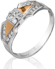 Серебряное женское кольцо "Victoria", уточнюйте, Белый
